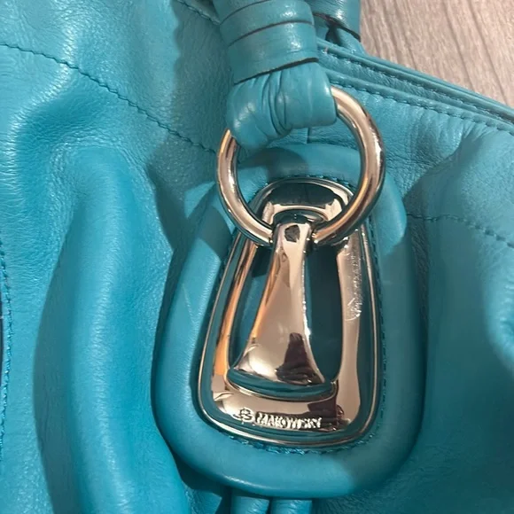 Teal b. Makowsky Leather handbag - Picture 5 of 7